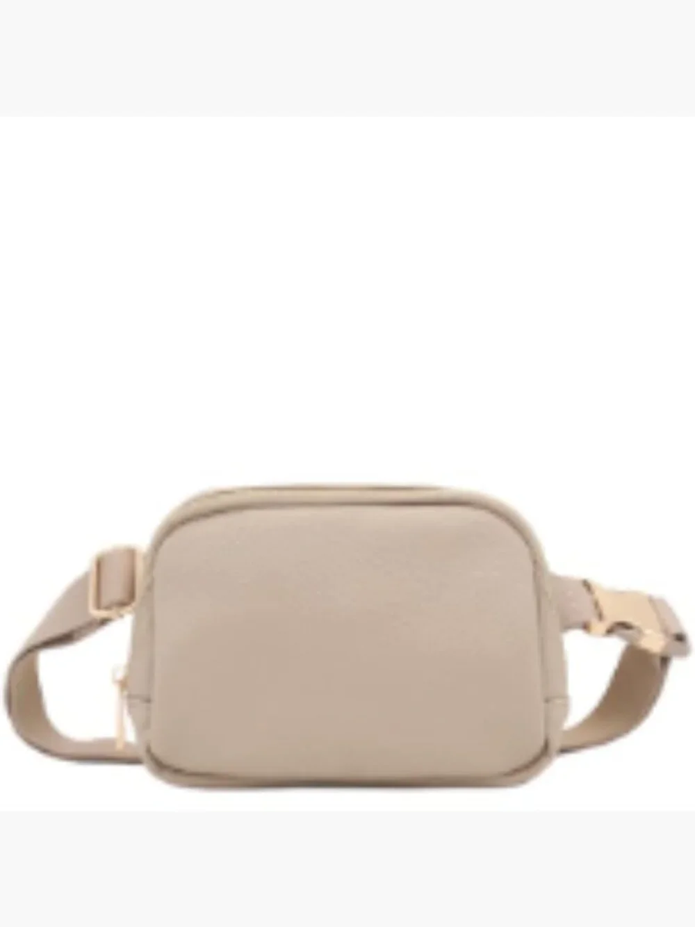 PU Leather Fannie Pack Belt Bag with Gold Buckle Adjustable
